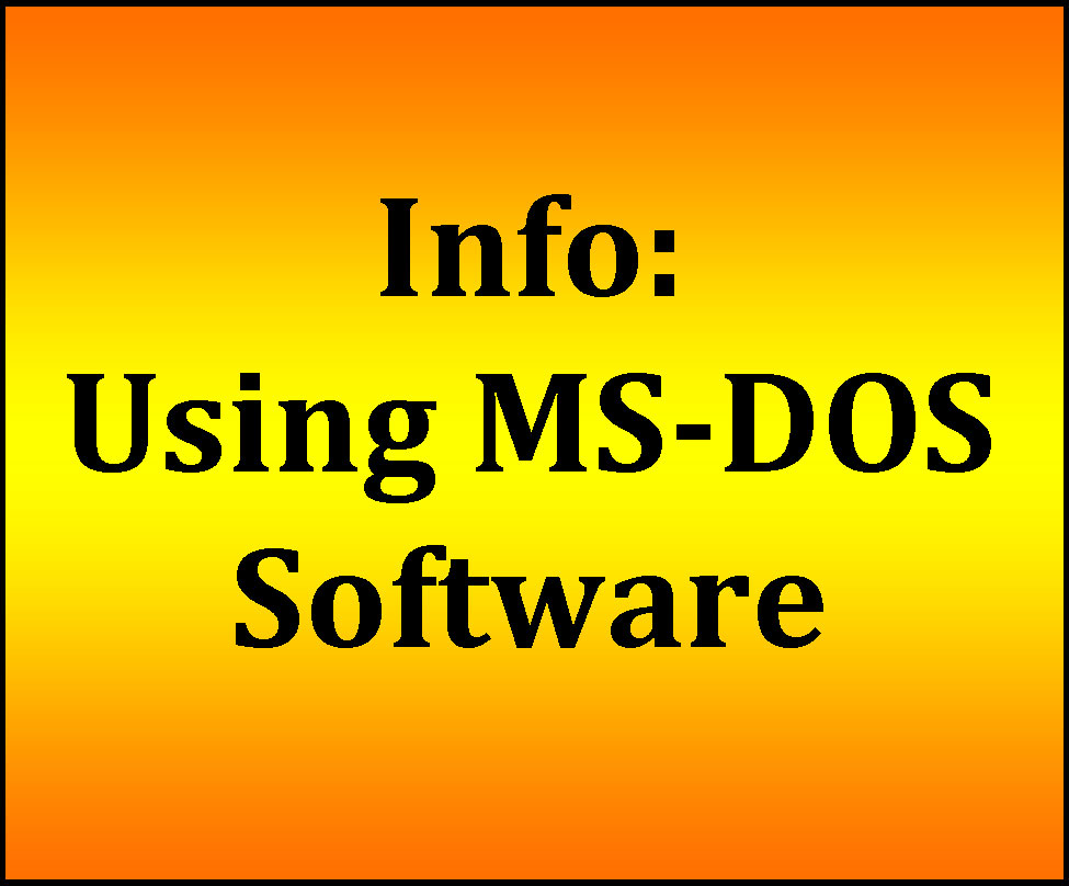<MS-DOS & information>
